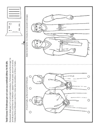 Pagină cu activități: Alma și Amulec au avut credință