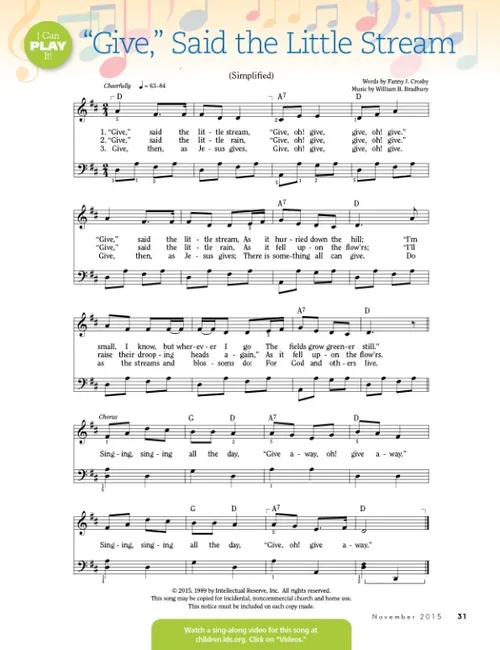 Music: “Give,” Said the Little Stream