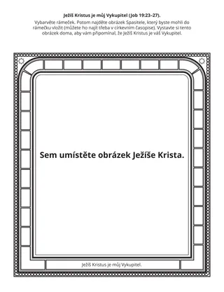 Stránka s činností pro Primárky: Ježíš Kristus je můj Vykupitel