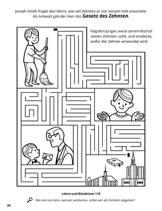 The Law of Tithing coloring page