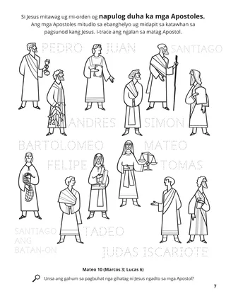 The Twelve Apostles coloring page