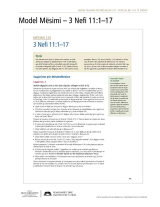 fletushkë, Model Mësimi