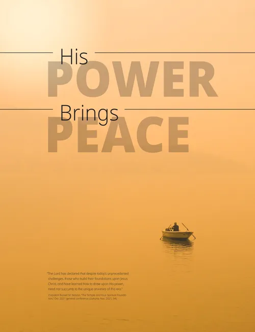 poster “His Power Brings Peace”