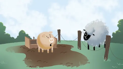 гахай ба хонь