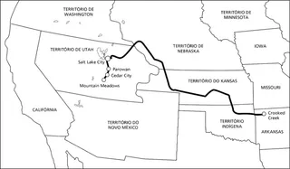 mapa, oeste dos Estados Unidos