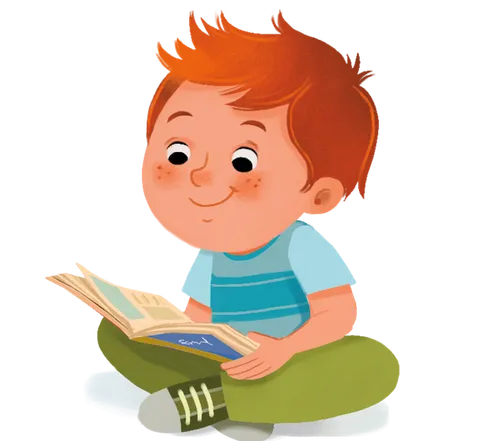 boy reading Church magazine