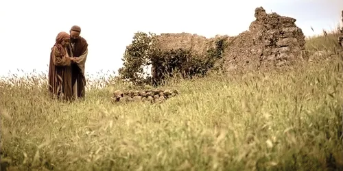 1 Corinthians 13, Paul helps a woman struggling to walk