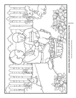 Seite mit der Aktivität: Jesus möchte, dass ich anderen ein Licht bin