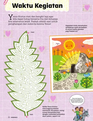 Halaman PDF dengan kegiatan Paskah