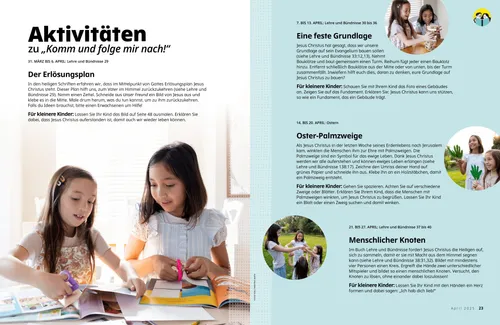 PDF: Zwei Mädchen mit Palmzweigen aus Papier