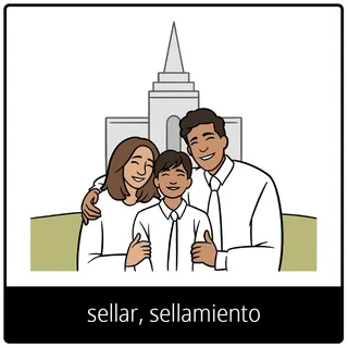 símbolo del Evangelio de sellar, sellamiento
