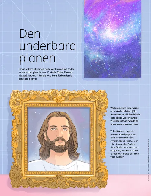 Pdf med illustrationer av scener från Jesu Kristi liv.