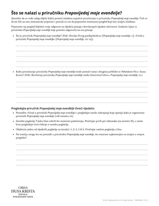 Što se nalazi u priručniku Propovijedaj moje evanđelje?