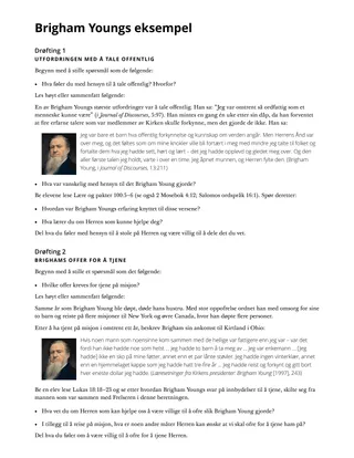 Brigham Youngs eksempel