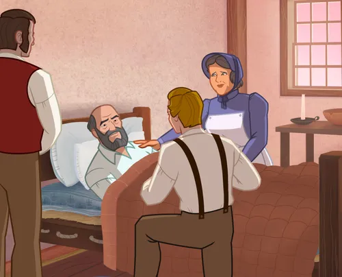 Joseph talking with Elijah Fordham.