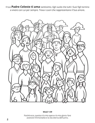 pagina 2 del libro da colorare Radunare la famiglia di Dio 