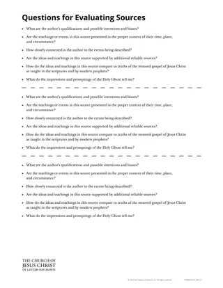 Scripture Study Skills Handout 27