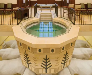 baptismal font in Helsinki Finland Temple