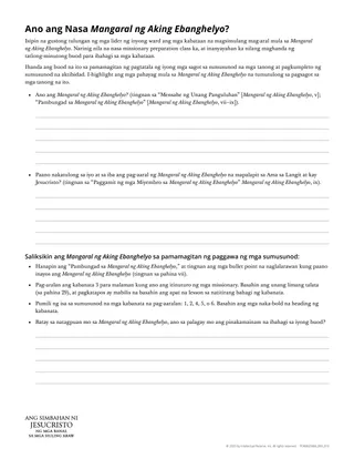 Ano ang Nakapaloob sa Mangaral ng Aking Ebanghelyo?