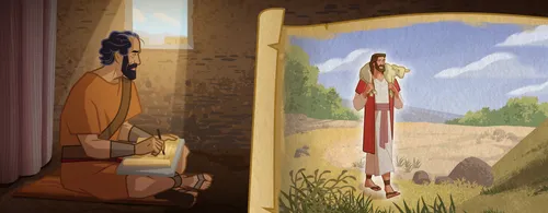 Paul writing a letter.