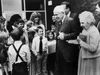 President and Sister Ezra Taft Benson with children