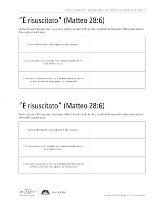 tabella, È risuscitato