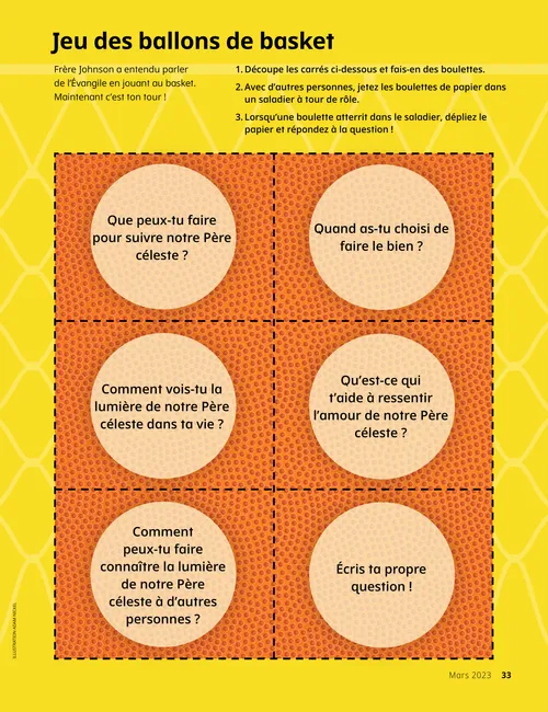 activité avec des ballons de basket à découper