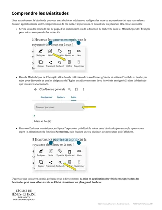 Document à distribuer : « Comprendre les Béatitudes »