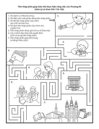 trang sinh hoạt: tiền thập phân giúp Giáo Hội thực hiện công việc của Thượng Đế