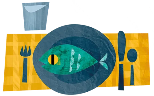 dinnerplate with fish