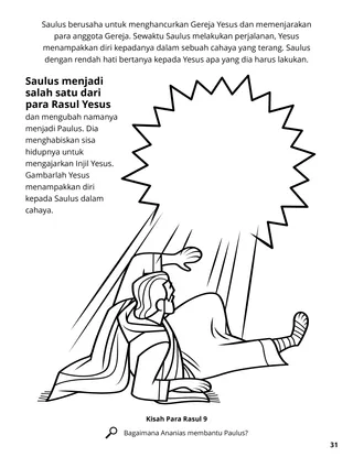 Paul’s Conversion coloring page