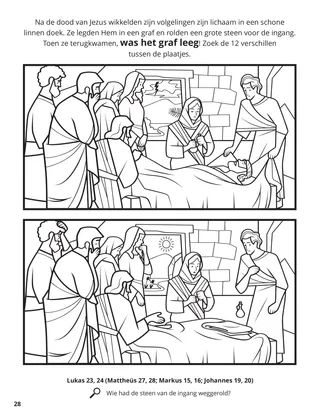 Jesus’s Burial coloring page