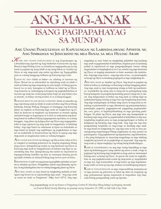 Ang Mag-anak: Isang Pagpapahayag sa Mundo