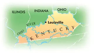map of Kentucky