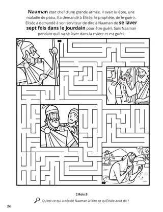 Elisha and Naaman coloring page