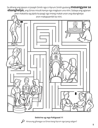 The Lord Told Hyrum to Study the Scriptures coloring page
