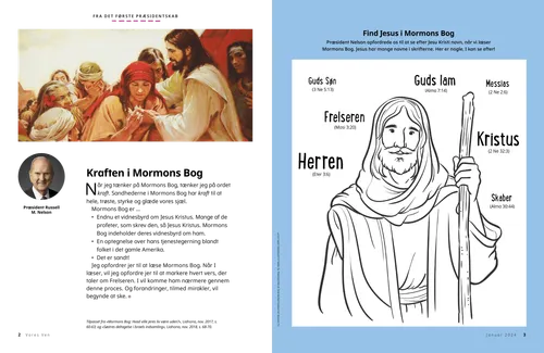 Artikel-PDF med Jesus Kristus, der helbreder folk, plus en farvelægningsaktivitet
