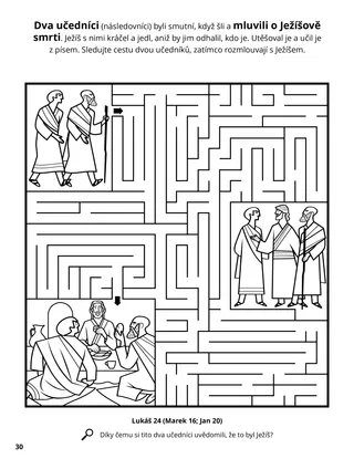 Two Disciples on the Road to Emmarus coloring page