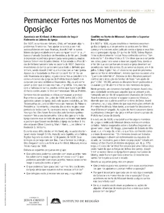 material de apoio, Permanecer Fortes