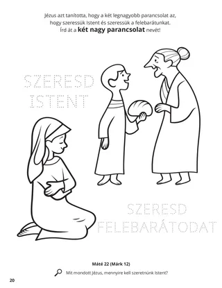 The Two Great Commandments coloring page