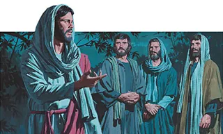 Peter, James and John go with Jesus