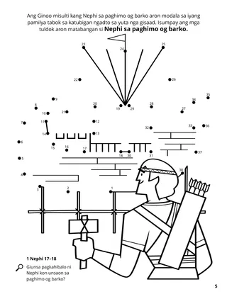 Nephi Built a Boat coloring page