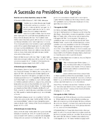 material de apoio, Sucessão na Presidência