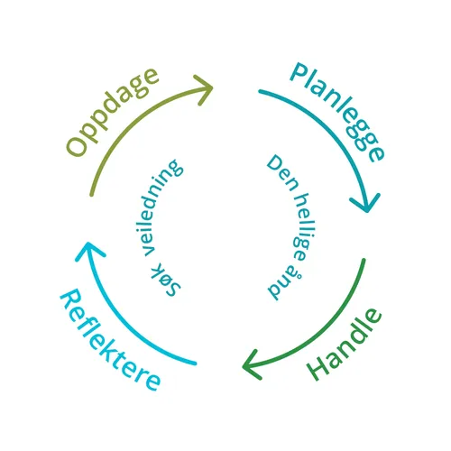 oppdage, planlegge, handle, reflektere