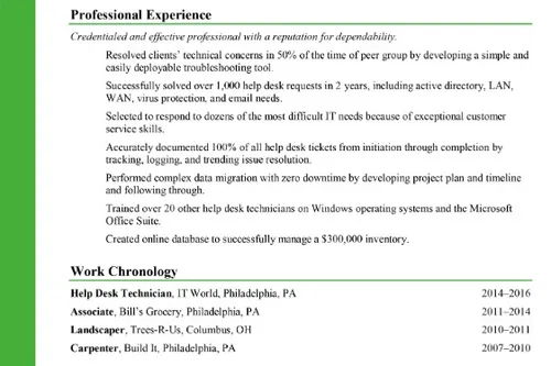 مثال على سيرة ذاتية جيدة