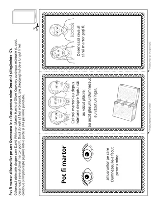 pagină cu activități: Pot fi martor al lui Dumnezeu