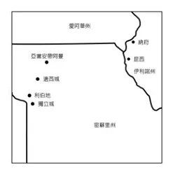 地圖，密蘇里州和伊利諾州