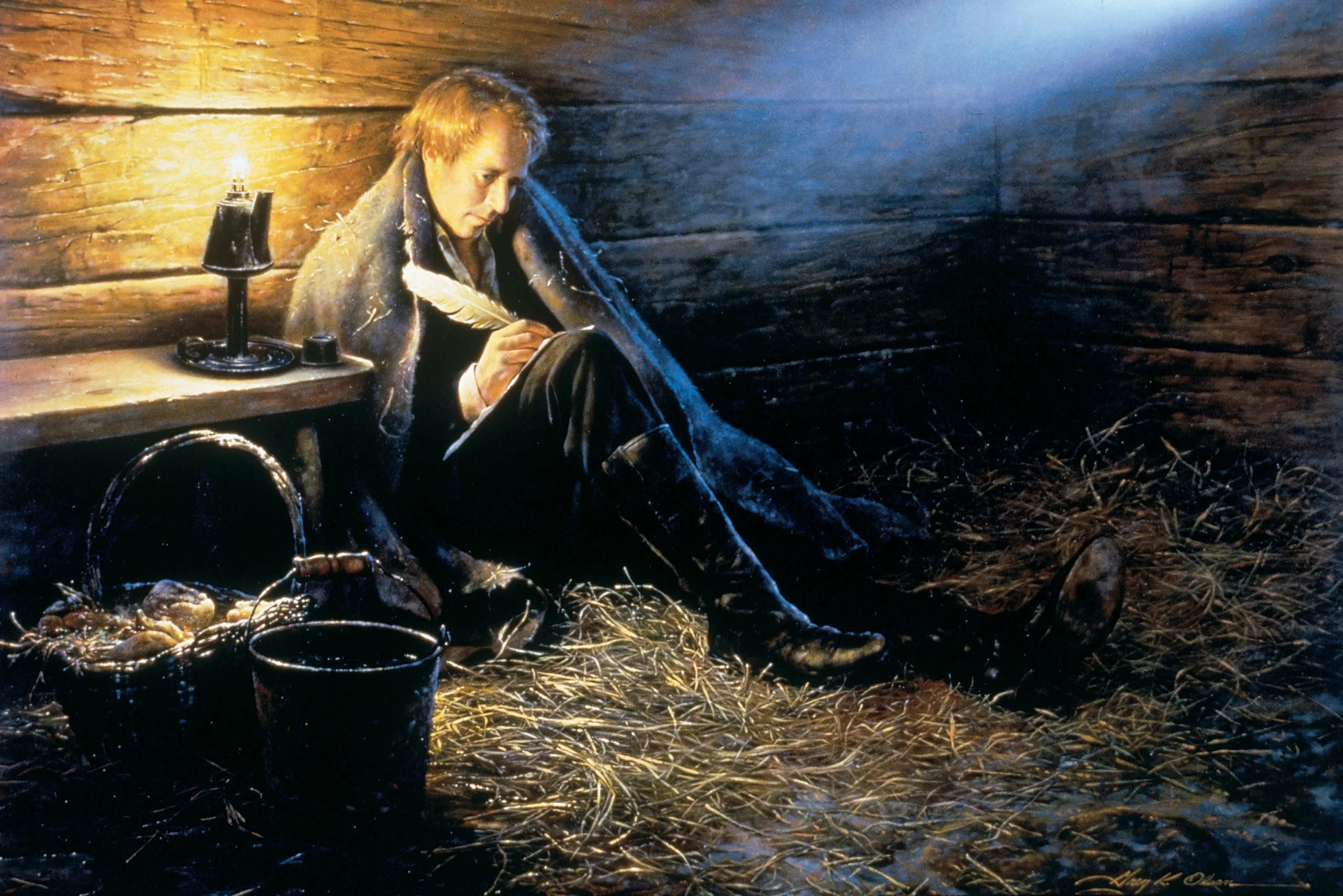 Joseph Smith in Liberty Jail, by Greg K. Olsen; Primary manual 5-32