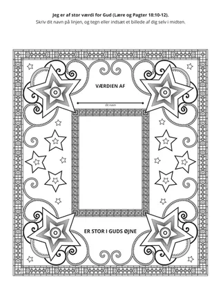 aktivitetsside: jeg er af stor værdi