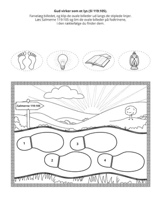 aktivitetsside: Guds ord er som et lys